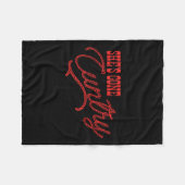 She's Gone Ry, Country Music, Cowboy Western Fleecedecke (Vorderseite (Horizontal))