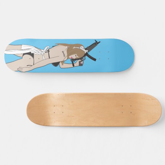 She's got a gun skateboard (Horizontal)