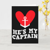 She's My Anchor He's My Captain Matching Couples V Karte (Gelbe Blume)