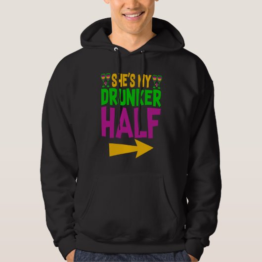 She's My Drunker Half Matching Couple Girlfriend M Hoodie (Vorderseite)