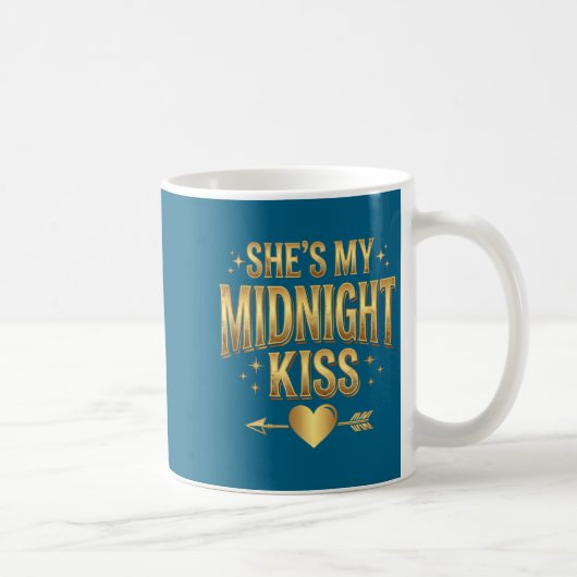 She's My Midnight Kiss Happy New Year Matching Cou Kaffeetasse (Rechts)