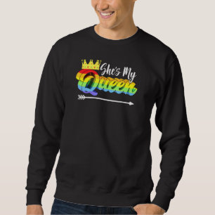 Shes my Queen Pride Lgbt Gay Lesbian Couple Matchi Sweatshirt