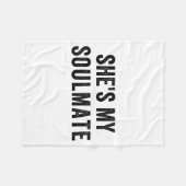 She's My Soulmate I Don't Know Him Funny Matching Fleecedecke (Vorderseite (Horizontal))