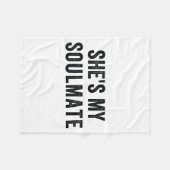 She's My Soulmate I Don't Know Him Funny Matching  Fleecedecke (Vorderseite (Horizontal))
