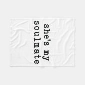 She's My Soulmate I Don't Know Him Funny Matching  Fleecedecke (Vorderseite (Horizontal))