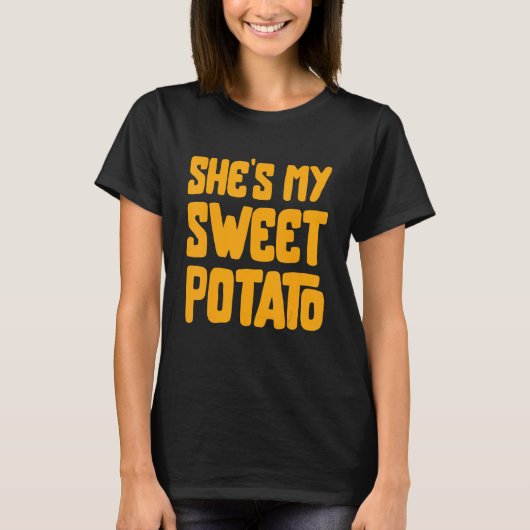 She's My Sweet Potato I YAM Couple's Matching Than T-Shirt (Vorderseite)