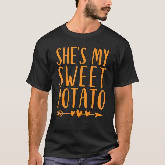 She's My Sweet Potato I Yam Set Couples  Thanksgiv T-Shirt (Vorderseite)