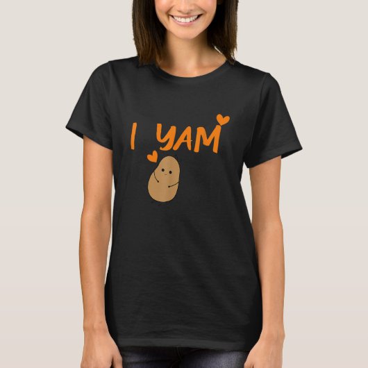She's My Sweet Potato I Yam Set Couples Thanksgivi T-Shirt (Vorderseite)