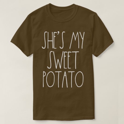 Shes My Sweet Potato I Yam Set Couples Thanksgivin T-Shirt (Design vorne)