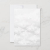 She's on cloud 9 Bridal Shower Elegant Dankeskarte (Rückseite)