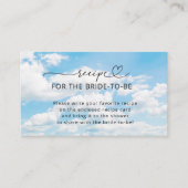 She's On Cloud 9 Bridal Shower Recipe Request Begleitkarte (Vorderseite)