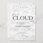 She's on cloud 9 Dreamy Elegant Bridal Shower Einladung (Vorderseite)