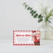 She's Ready to Pop Baby Shower Books for Baby Begleitkarte (Stehend Vorderseite)