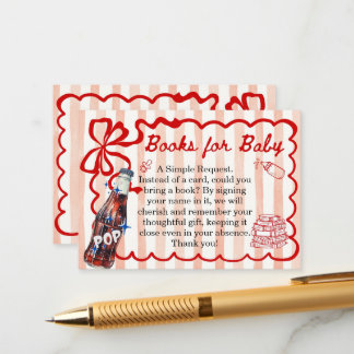 She's Ready to Pop Baby Shower Books for Baby Begleitkarte