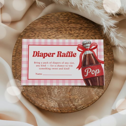 She's Ready to Pop Baby Shower Diaper Raffle Begleitkarte