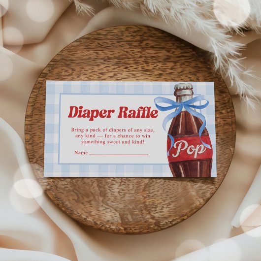 She's Ready to Pop Baby Shower Diaper Raffle Begleitkarte