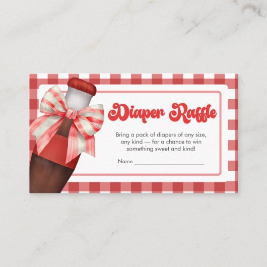 She's Ready to Pop Baby Shower Diaper Raffle Begleitkarte (Vorderseite)