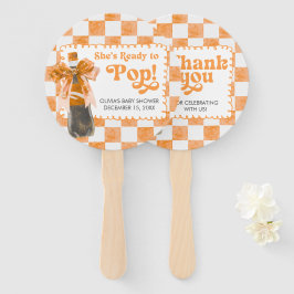 She's Ready to Pop Baby Shower Fächer