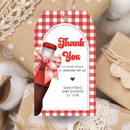 She's Ready to Pop Baby Shower Favor Tags Geschenkanhänger