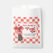 She's Ready to Pop Baby Shower Geschenktütchen (Vorderseite)