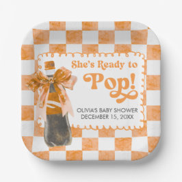 She's Ready to Pop Baby Shower Pappteller