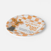 She's Ready to Pop Baby Shower Pappteller (Schrägansicht)