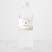 She's Ready To Pop Baby Shower Popcorn Wasserflaschenetikett (Vorderseite)