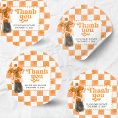 She's Ready to Pop Baby Shower Runder Aufkleber