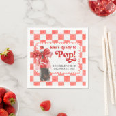 She's Ready to Pop Baby Shower Serviette (Beispiel)