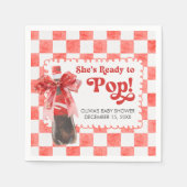 She's Ready to Pop Baby Shower Serviette (Vorderseite)