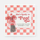 She's Ready to Pop Baby Shower Serviette (Vorderseite)