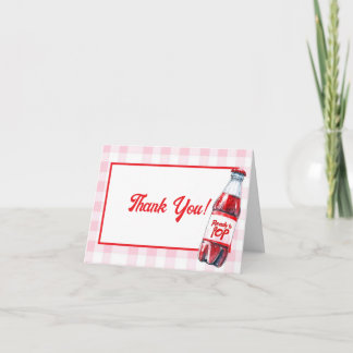 She's Ready to Pop Baby Shower Soda Thank You Card Dankeskarte