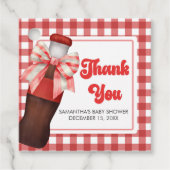 She's Ready to Pop Baby Shower Square Geschenkanhänger (Vorderseite)