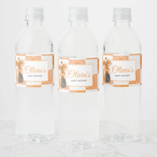 She's Ready to Pop Baby Shower Wasserflaschenetikett (Flaschen)