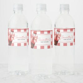 She's Ready to Pop Baby Shower Wasserflaschenetikett