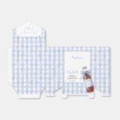 She's Ready To Pop Blue Bow Baby Shower Geschenkschachtel (Ungefaltet)