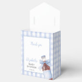 She's Ready To Pop Blue Bow Baby Shower Geschenkschachtel (Geöffnet)