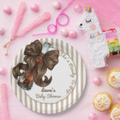 She's Ready To Pop Bottle Bow Baby Shower Pappteller (Party)