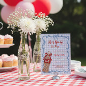 She's Ready to Pop Boy Soda Baby Shower Einladung