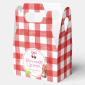 She's Ready To Pop! Cherry Soda Pop Baby Shower Geschenkschachtel (Geöffnet)