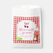 She's Ready To Pop! Cherry Soda Pop Baby Shower Geschenktütchen (Vorderseite)