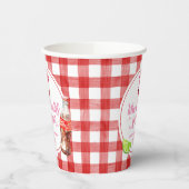 She's Ready To Pop! Cherry Soda Pop Baby Shower Pappbecher (Links)