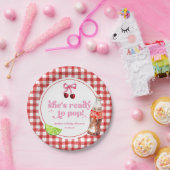 She's Ready To Pop! Cherry Soda Pop Baby Shower Pappteller (Party)