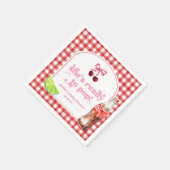 She's Ready To Pop! Cherry Soda Pop Baby Shower Serviette (Ecke)