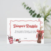 She's Ready to Pop Diaper Raffle  Begleitkarte (Stehend Vorderseite)