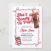 She's Ready to Pop Invitation Baby Shower Einladung (Vorderseite)