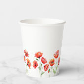 She's Ready To Pop Poppy Flower Spring Baby Shower Pappbecher (Rückseite)