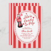  She's Ready to Pop Soda Baby Shower Einladung (Vorne/Hinten)