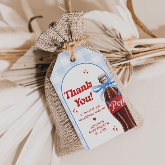 She's Ready to Pop Soda Baby Shower Geschenkanhänger