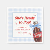 She's Ready to Pop Soda Baby Shower Serviette (Vorderseite)